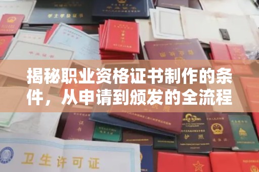 眉山揭秘职业资格证书制作的条件，从申请到颁发的全流程解析